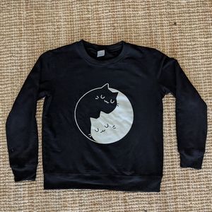 Yin & Yang Cat Sweatshirt